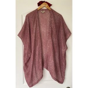 Animal print kimono sweater